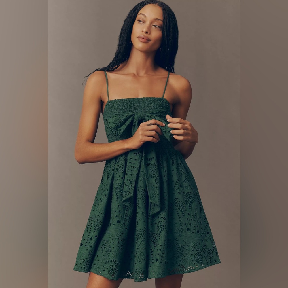 Farm Rio x Anthropologie Sleeveless Bow A-Line Dress